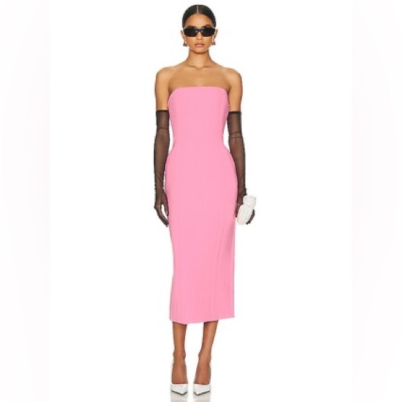 A.L.C. Elizabeth Strapless Sheath Dress pink - Picture 13 of 14